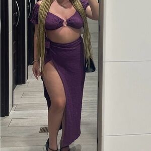 SHEIN Off The Shoulder O-Ring Skirt Set